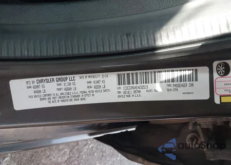 2014 Dodge Avenger Se из США, поврежденный, VIN 1C3CDZAG4EN232519